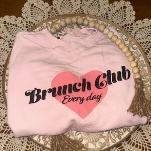 Wildfox Pink Heart Graphic Sweatshirt